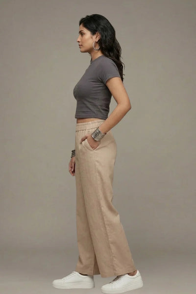 Fawn Muslin Palazzo