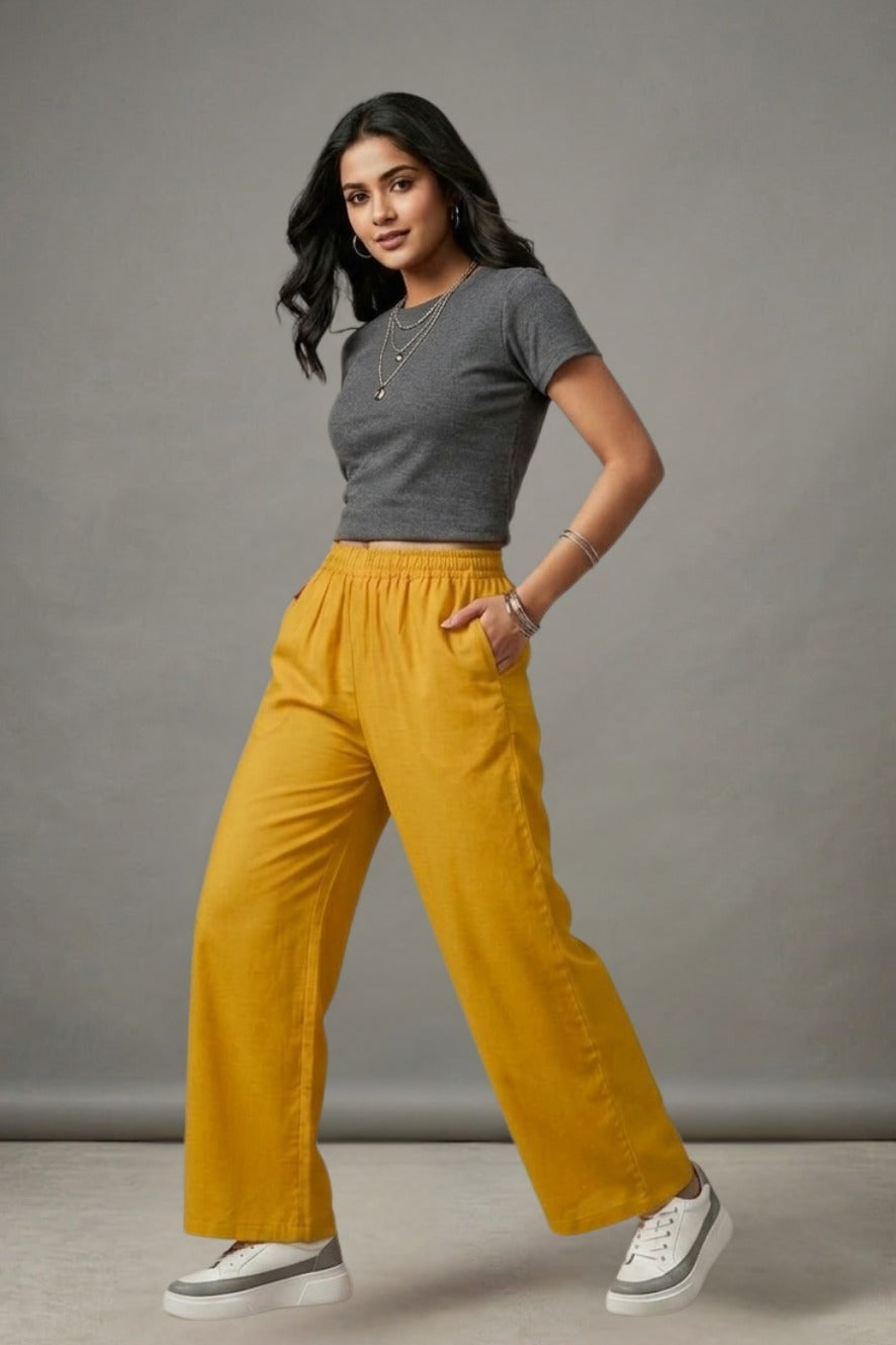 Orange Muslin Palazzo