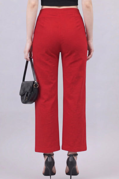Red Bell Bottom Pants