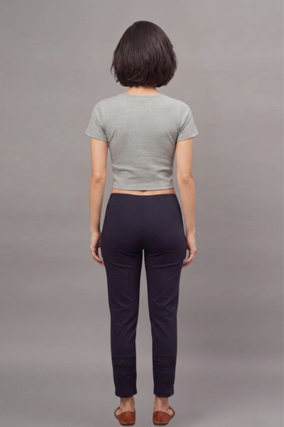 Light Grey Fukuro Crop Top for Women
