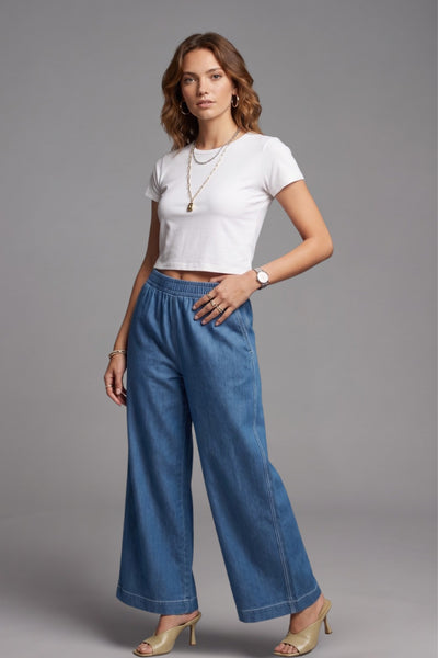 Stone Denim Palazzo