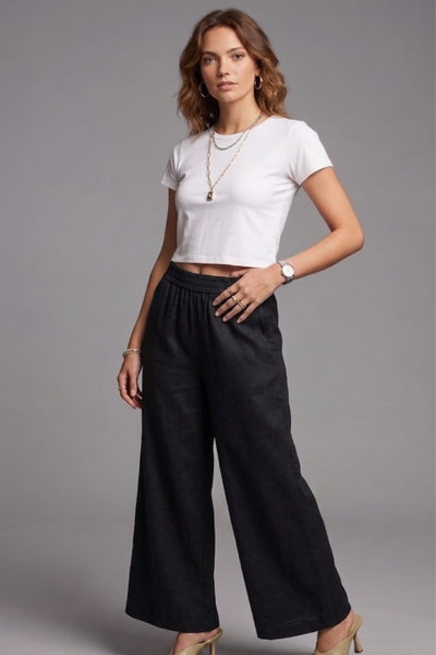 Black Denim Palazzo