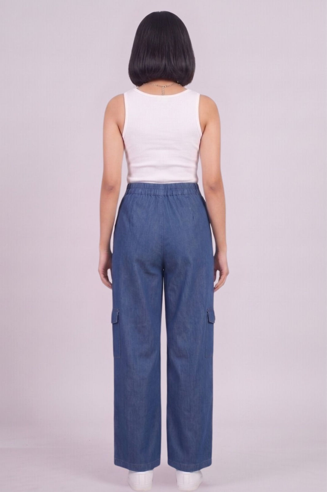 Denimx Double Button Denim Cargo Pants
