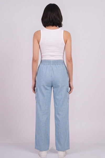 Ice Double Button Denim Cargo Pants