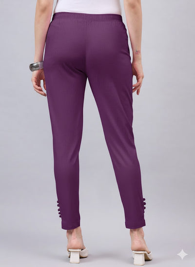 Purple Regular Fit Potli Pants 2XL