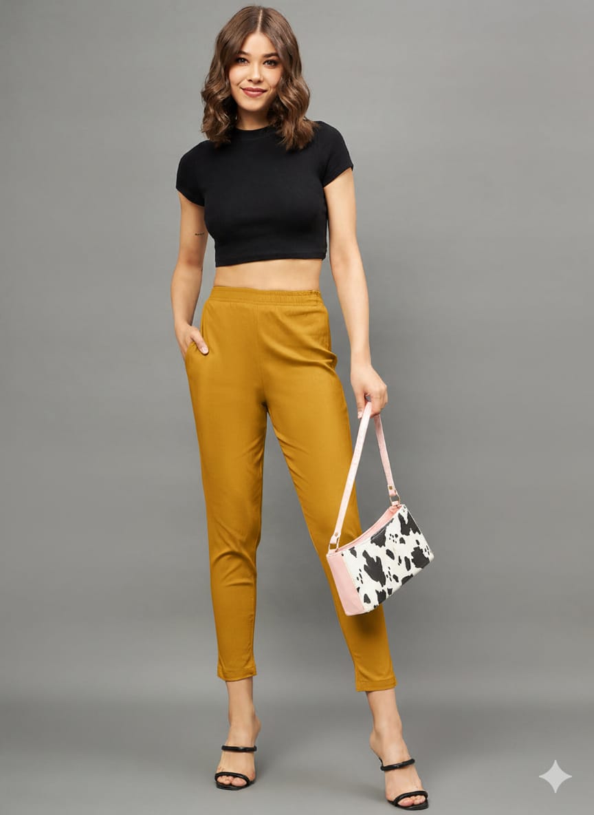 Mustard Colour Straight Pant (Copy)