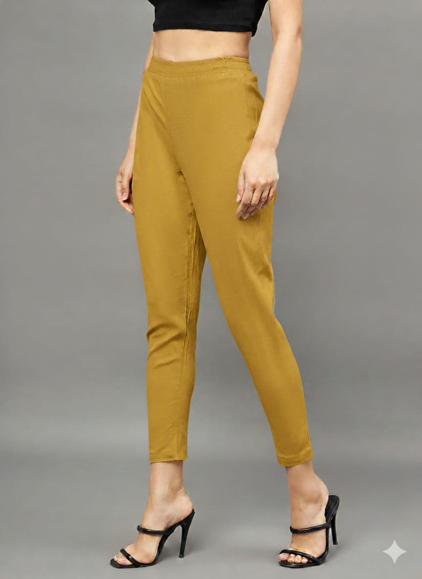 Mustard Colour Straight Pant (Copy)
