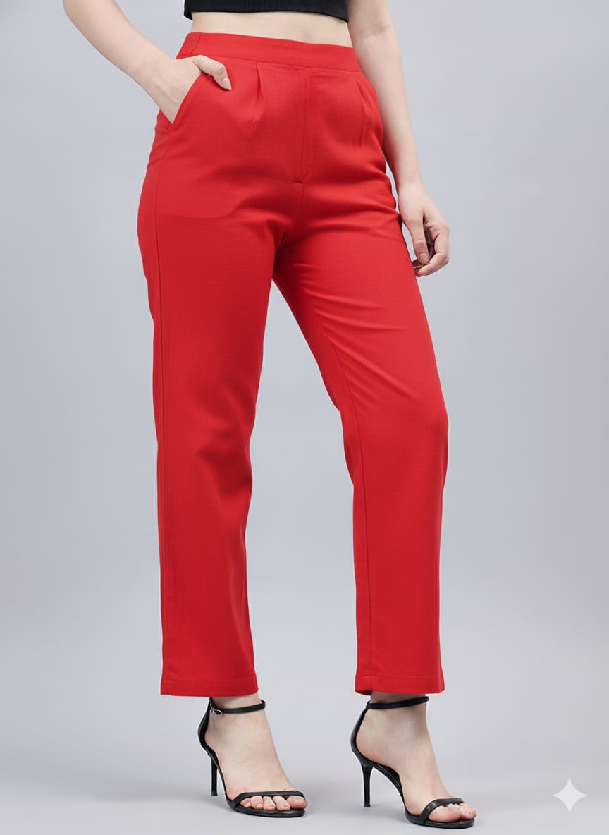 Red Bell Bottom Pants