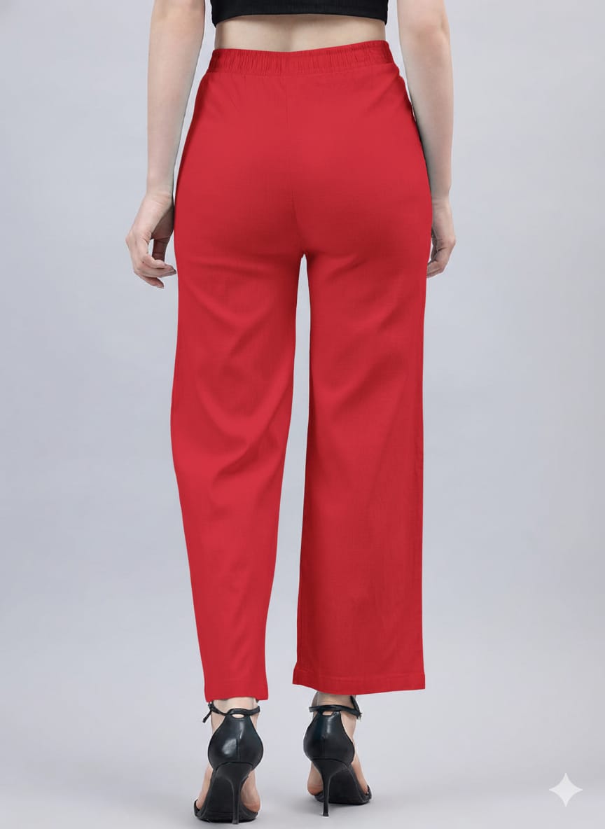 Red Bell Bottom Pants