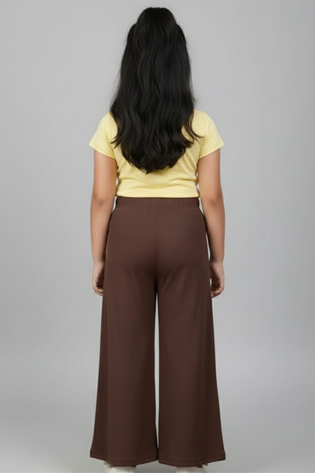 Kids Brown Stretchable Imported Palazzo