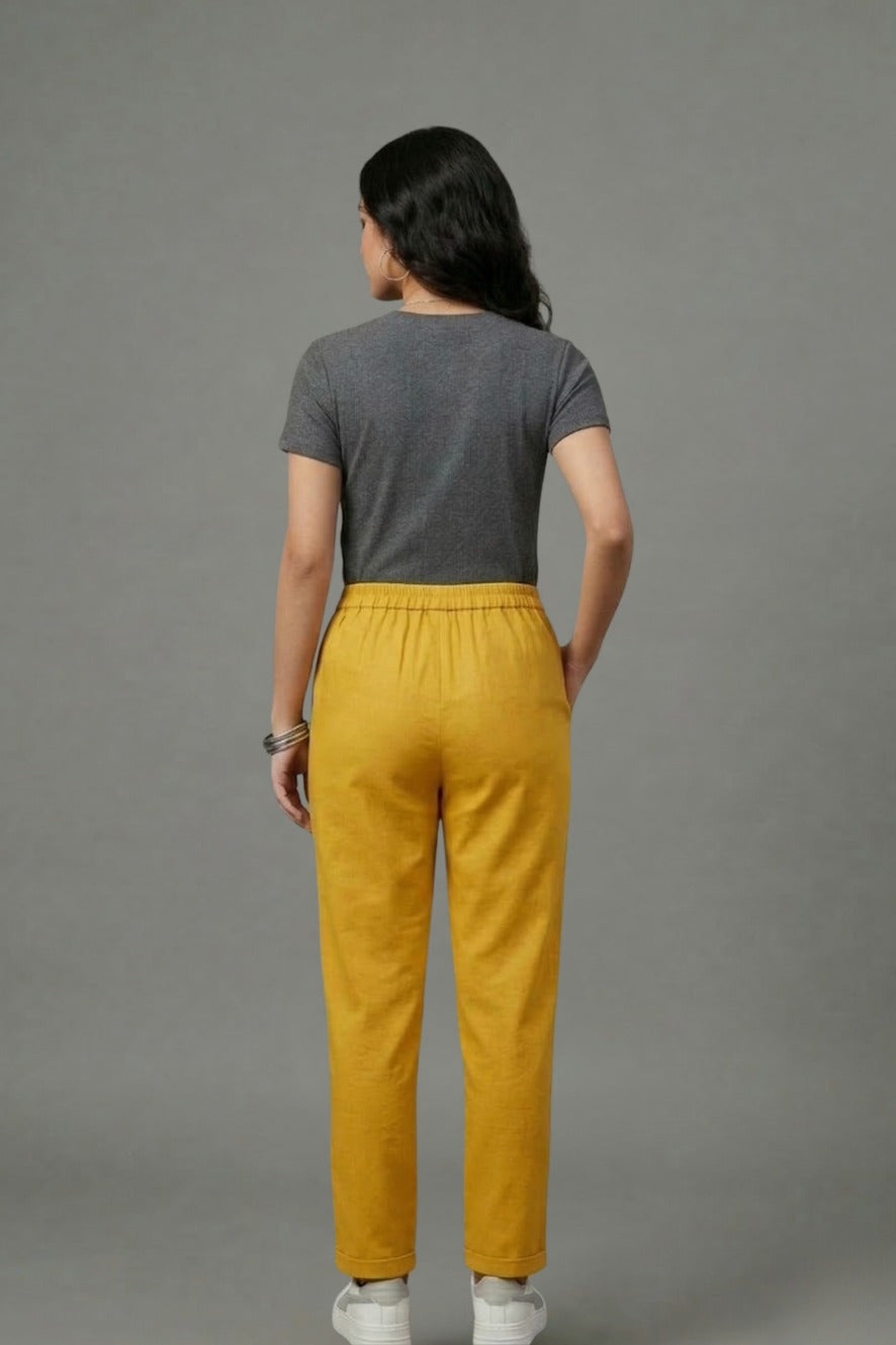 Muslin Mustard Palazzo