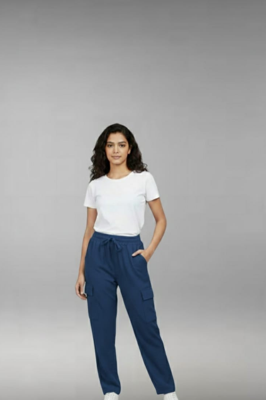 Women’s Dark Blue Cargo Pants