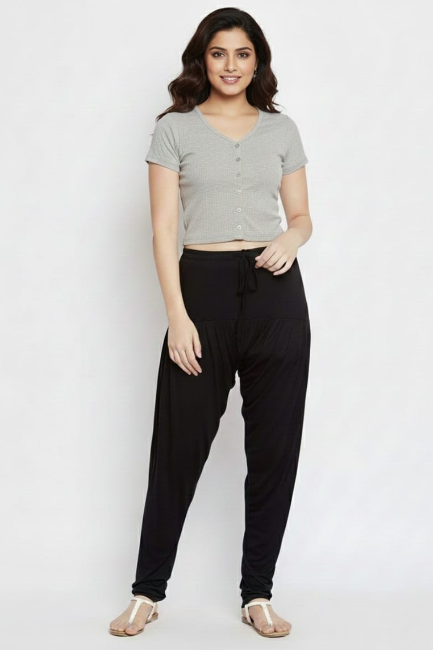 Black Plain Viscose Patiala