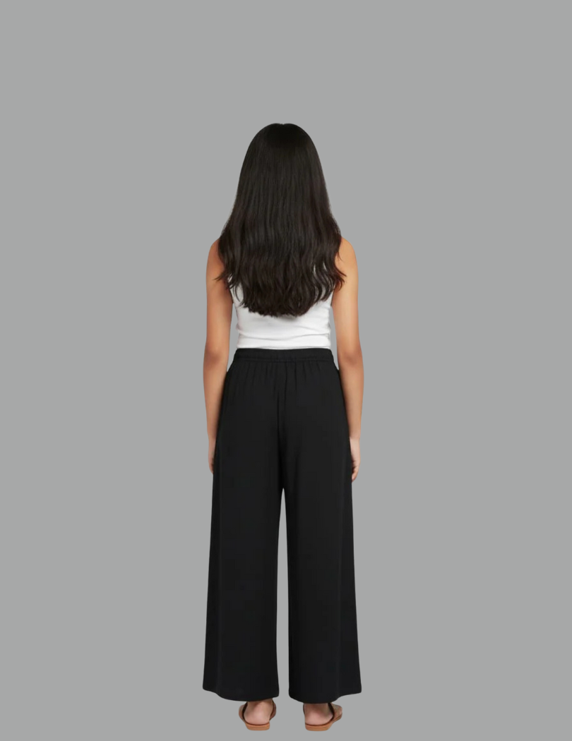 Kids Black Rayon Palazzo