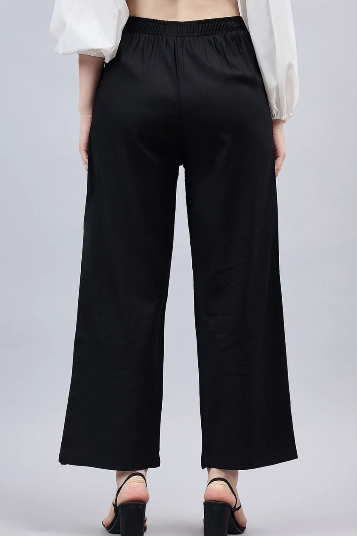 Black Bell Bottom Pants