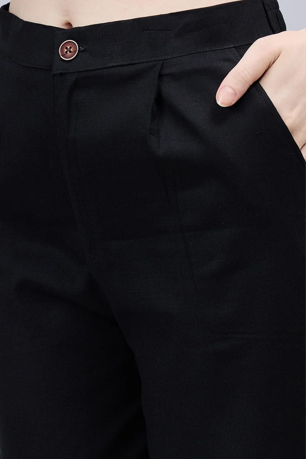 Black Bell Bottom Pants