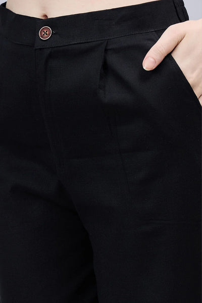 Black Bell Bottom Pants