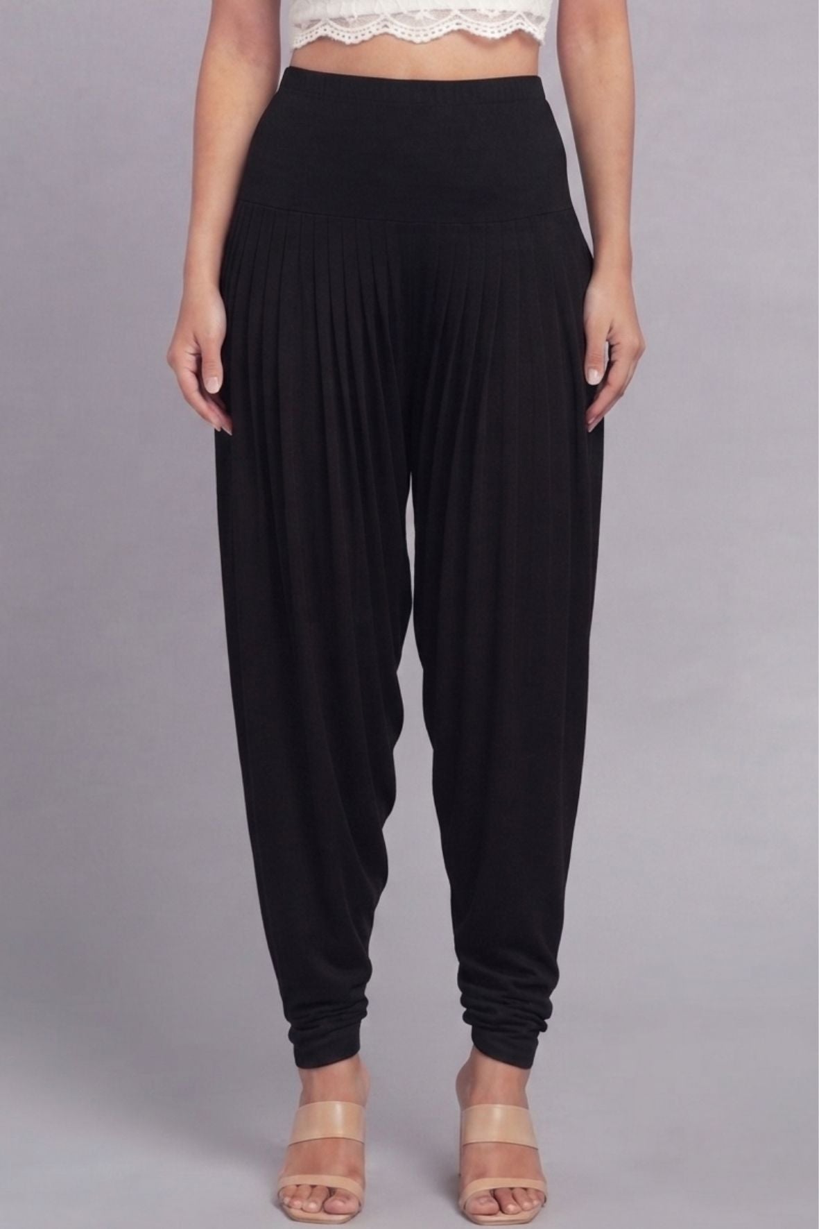 Black Viscose Plain Dhoti