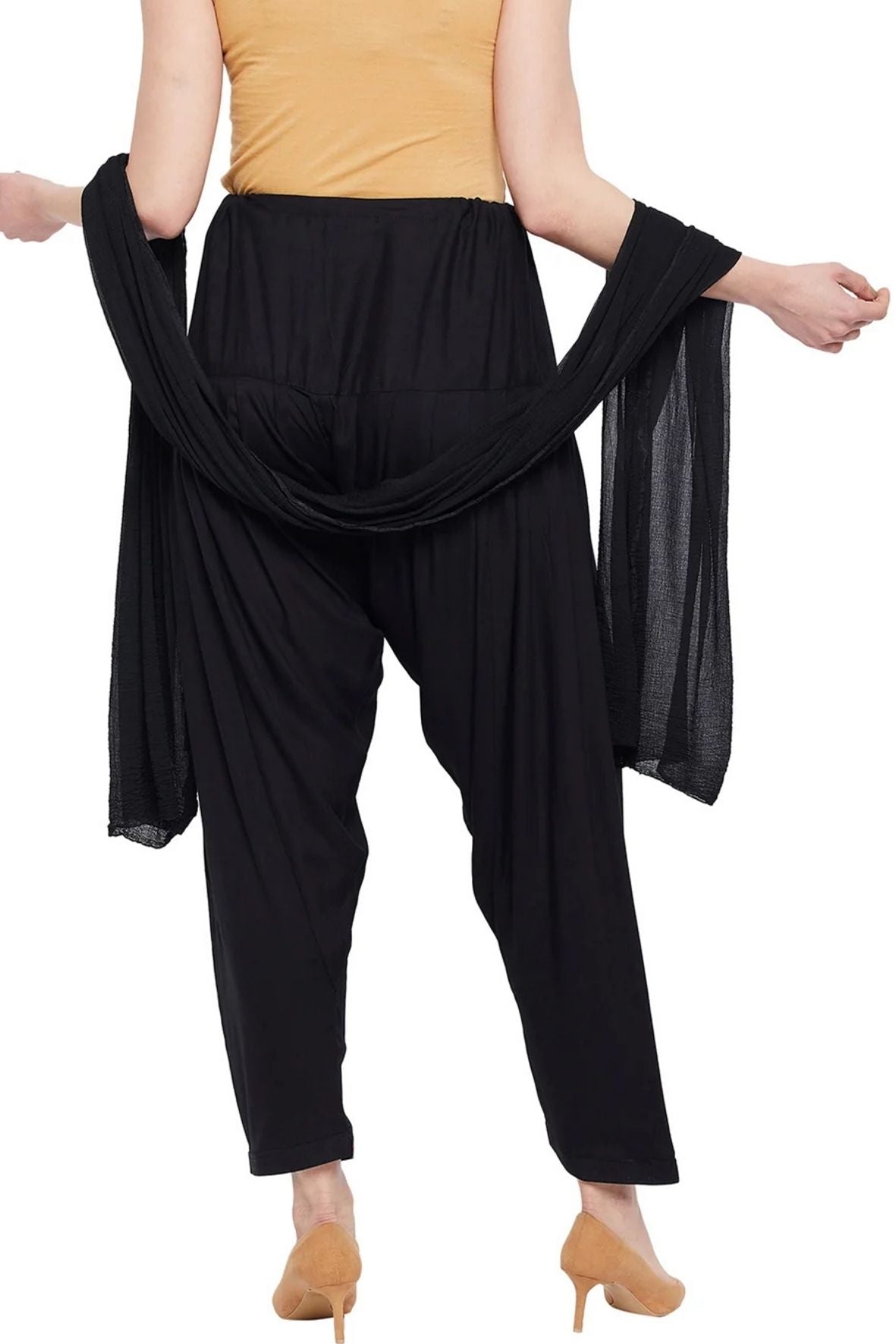 Black Rayon Plain Patiala(No Duppatta)