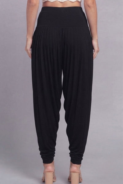 Black Viscose Plain Dhoti