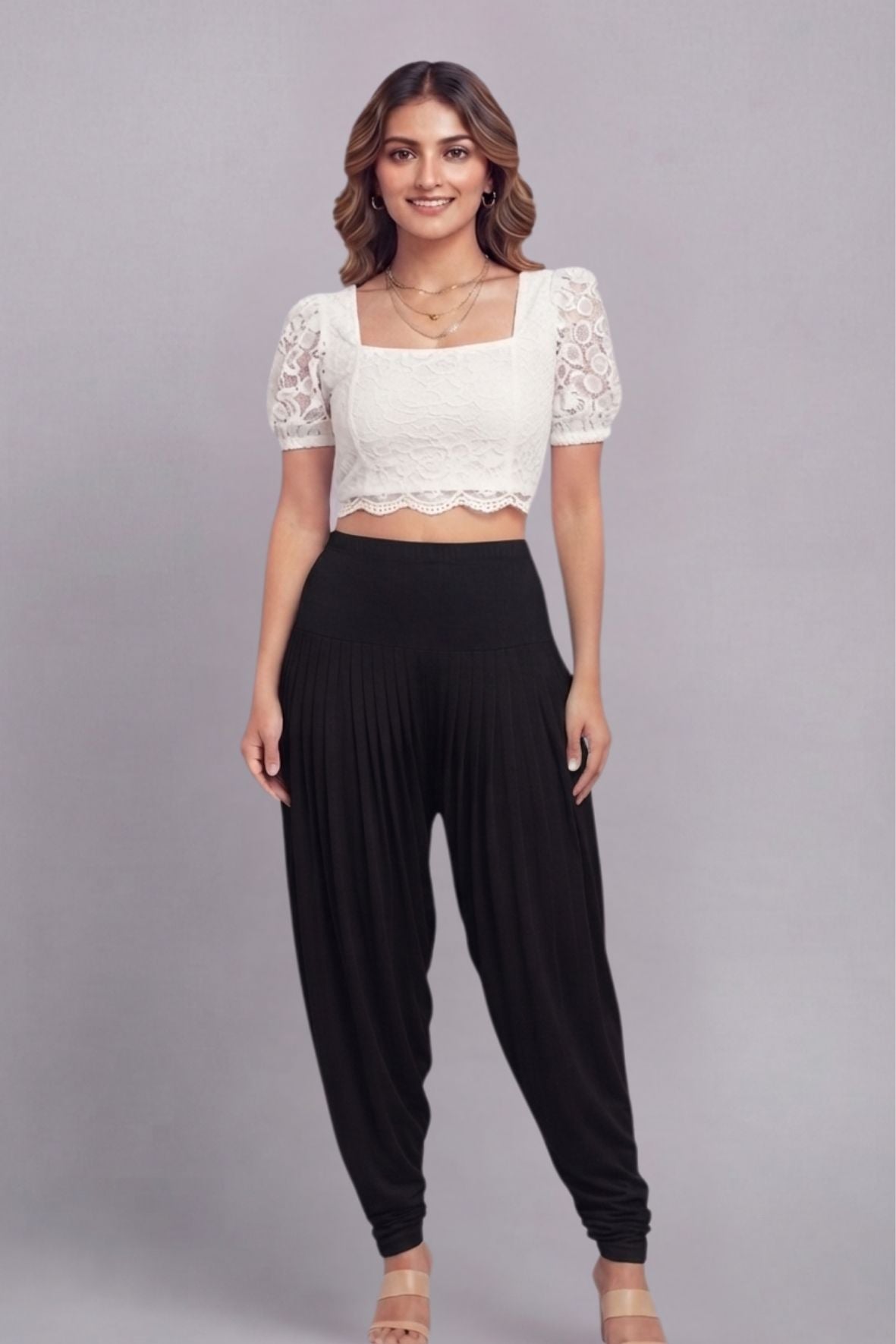 Black Viscose Plain Dhoti