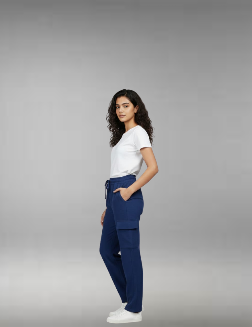 Women’s Blue Cargo Pants L Blue