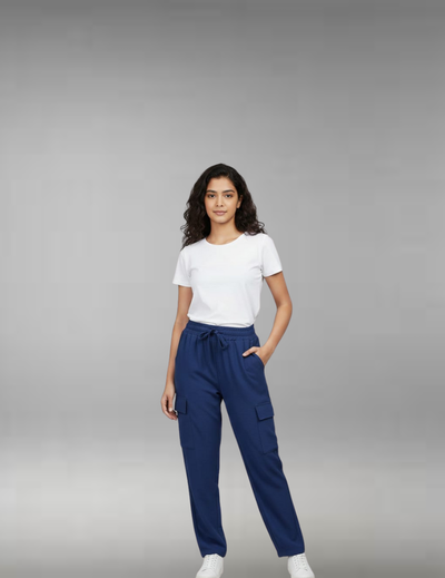 Women’s Blue Cargo Pants M Blue
