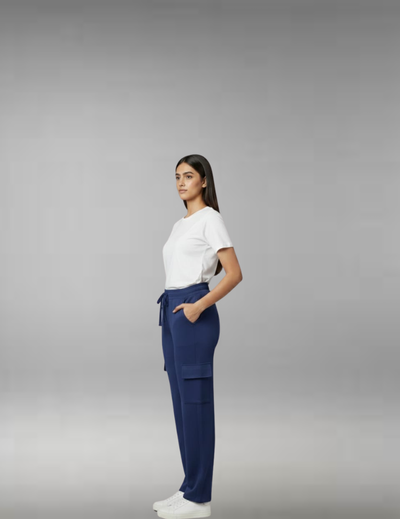 Women’s Blue Cargo Pants 2XL Blue