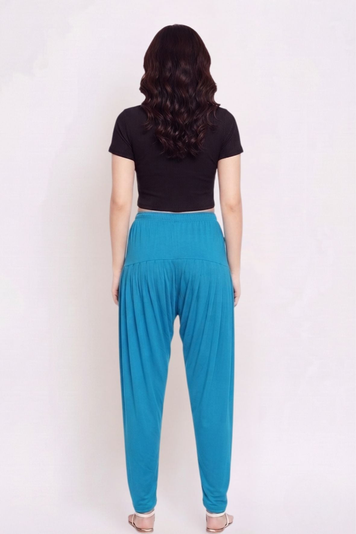 Rama Blue Plain Viscose Patiala