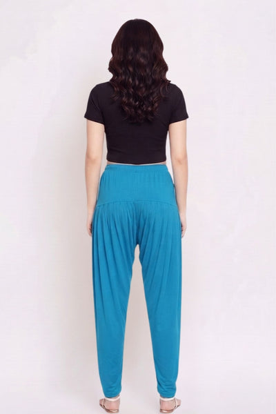 Rama Blue Plain Viscose Patiala