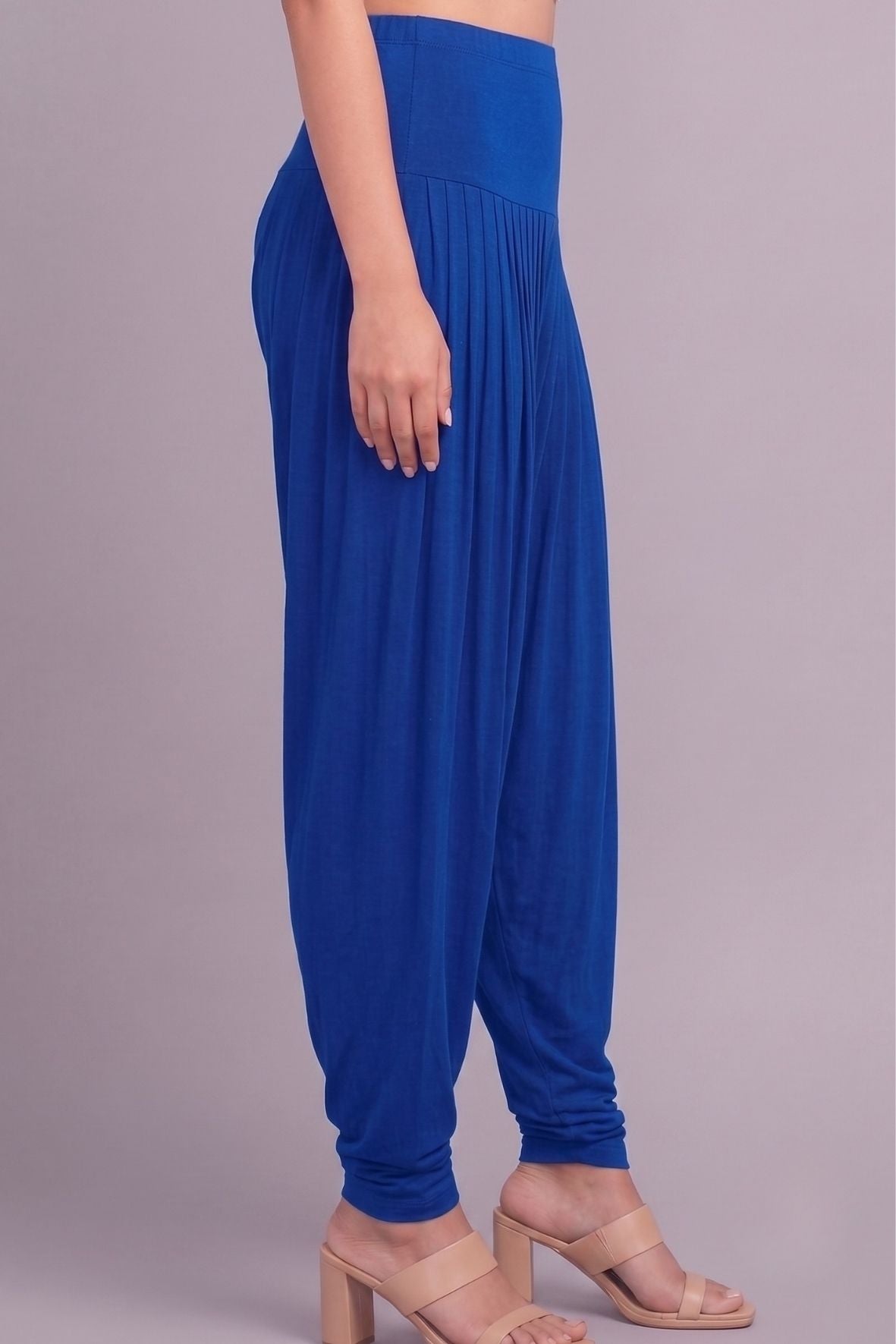 Royal Blue Viscose Plain Dhoti