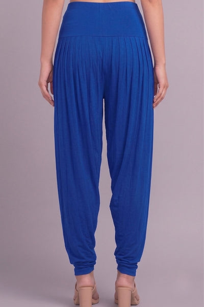 Royal Blue Viscose Plain Dhoti