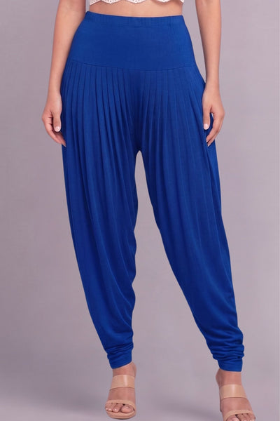 Royal Blue Viscose Plain Dhoti