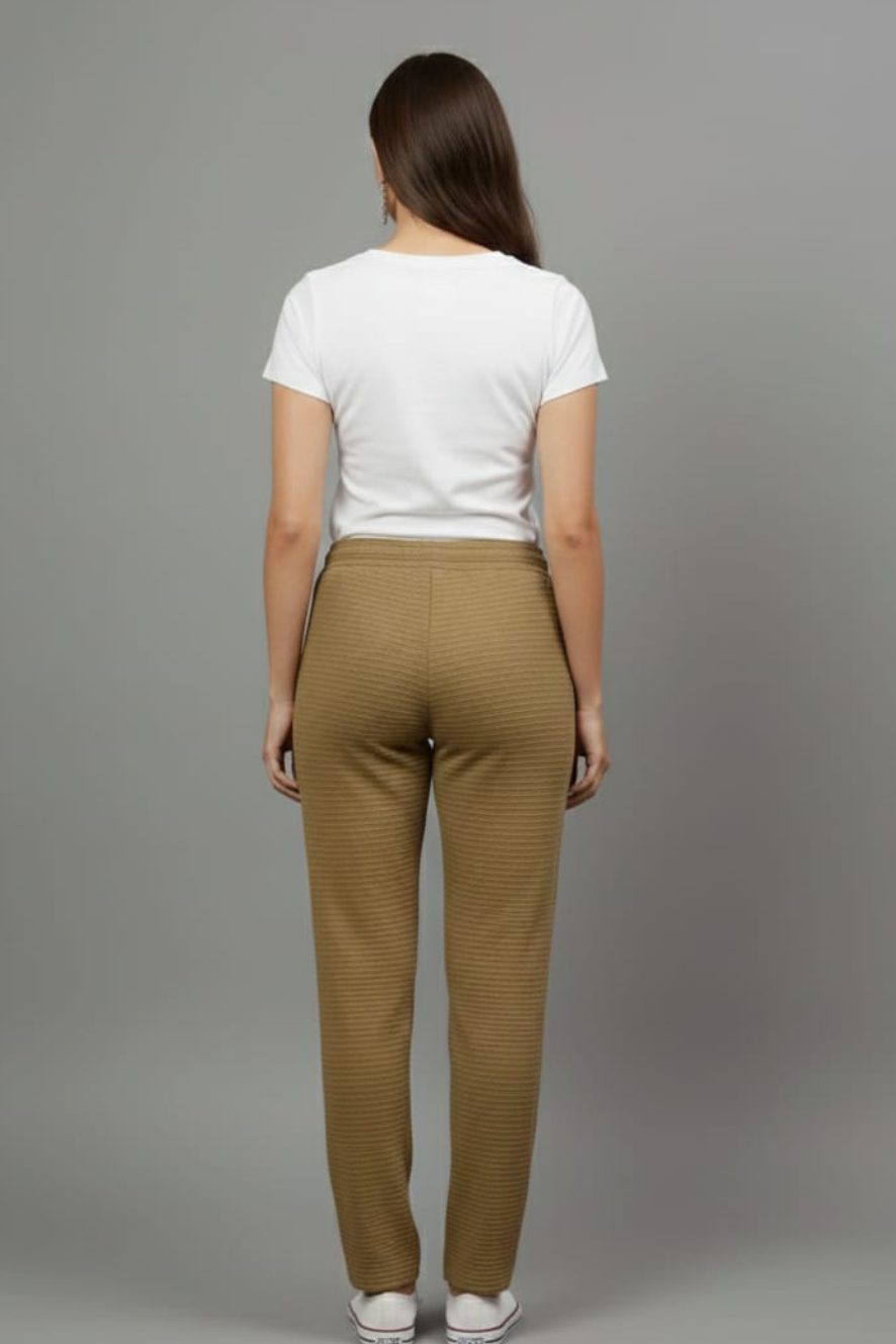 Brown fukuro pants for women, image 2
