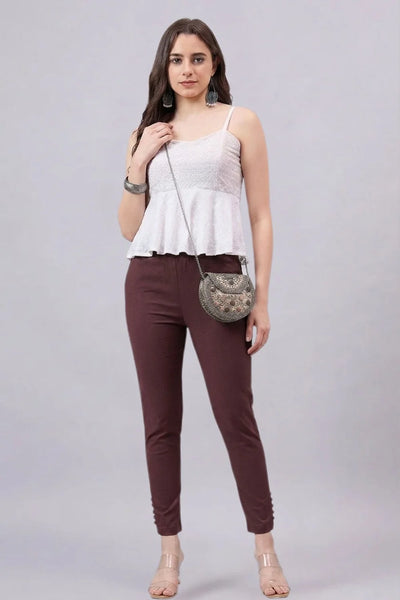 Baby Pink Regular Fit Potli Pants