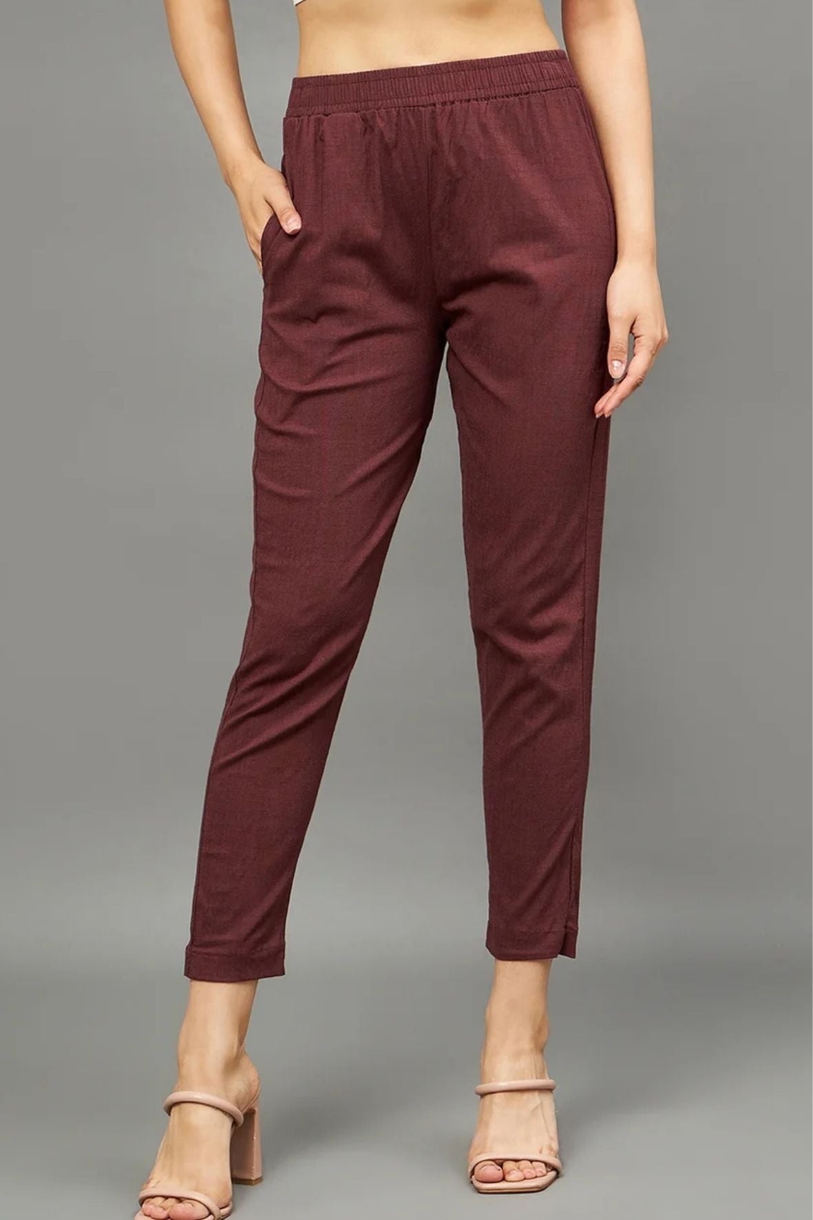 Brown Colour Straight Pant