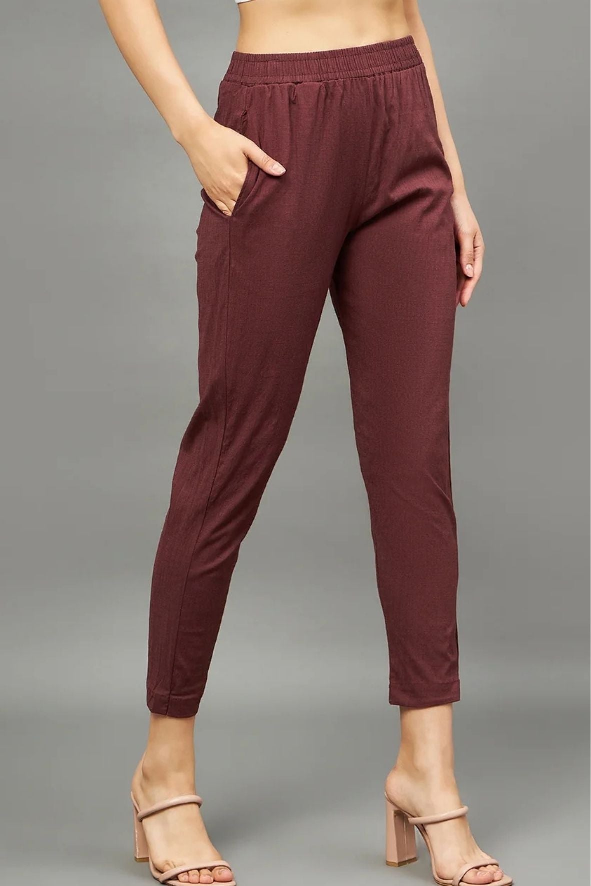 Brown Colour Straight Pant