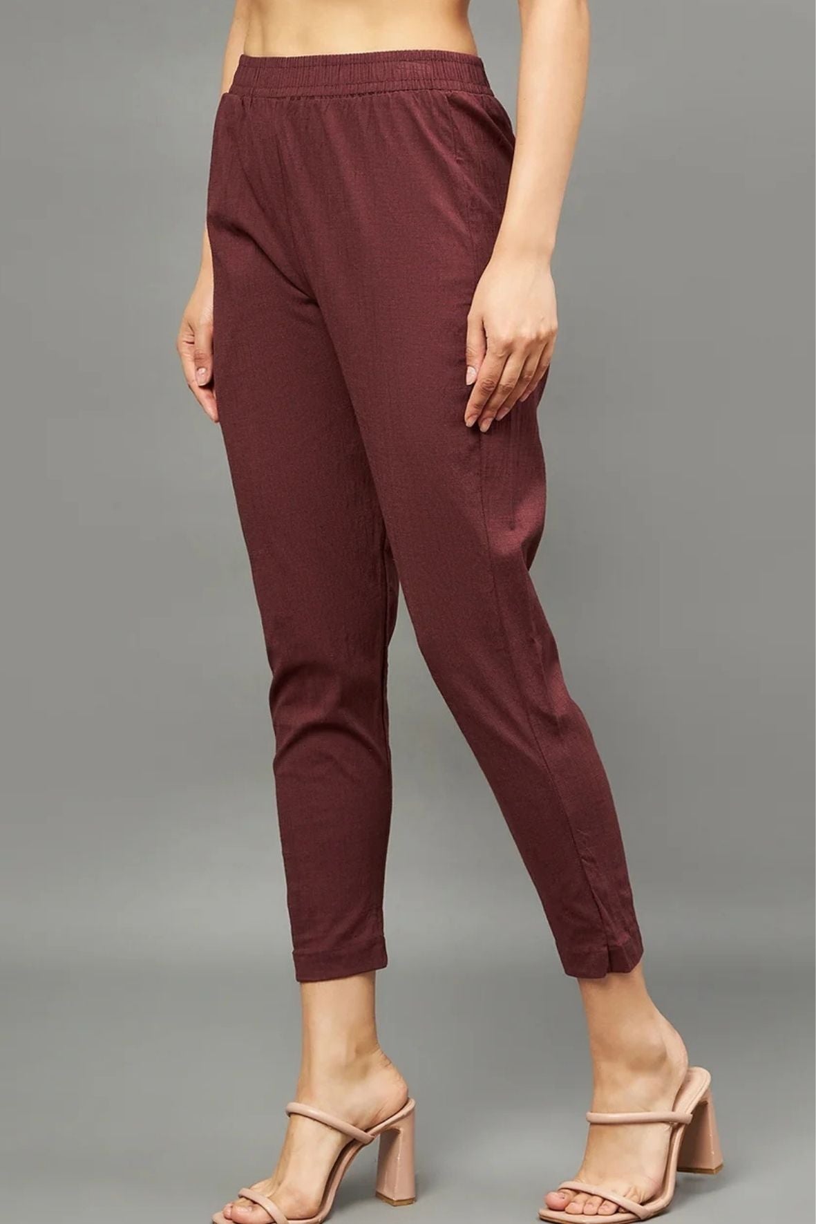 Brown Colour Straight Pant