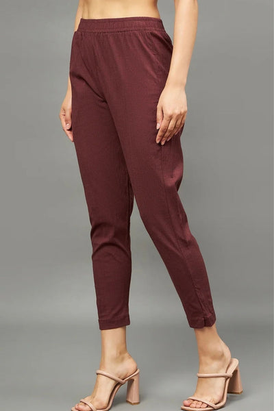 Brown Colour Straight Pant