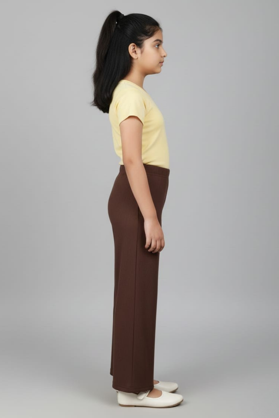 Kids Brown Stretchable Imported Palazzo