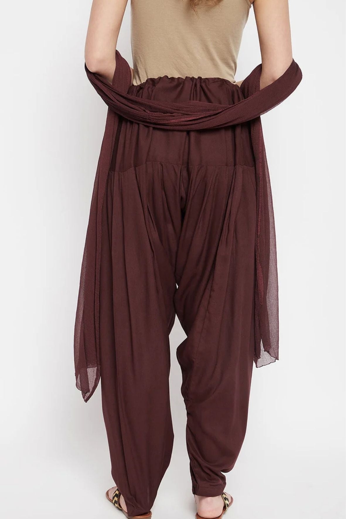 Brown Rayon Plain Patiala(No Duppatta)
