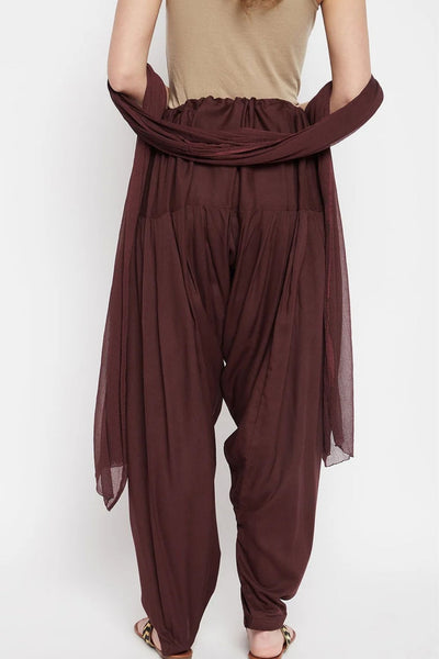 Brown Rayon Plain Patiala(No Duppatta)