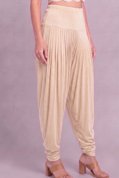 Cream Viscose Plain Dhoti