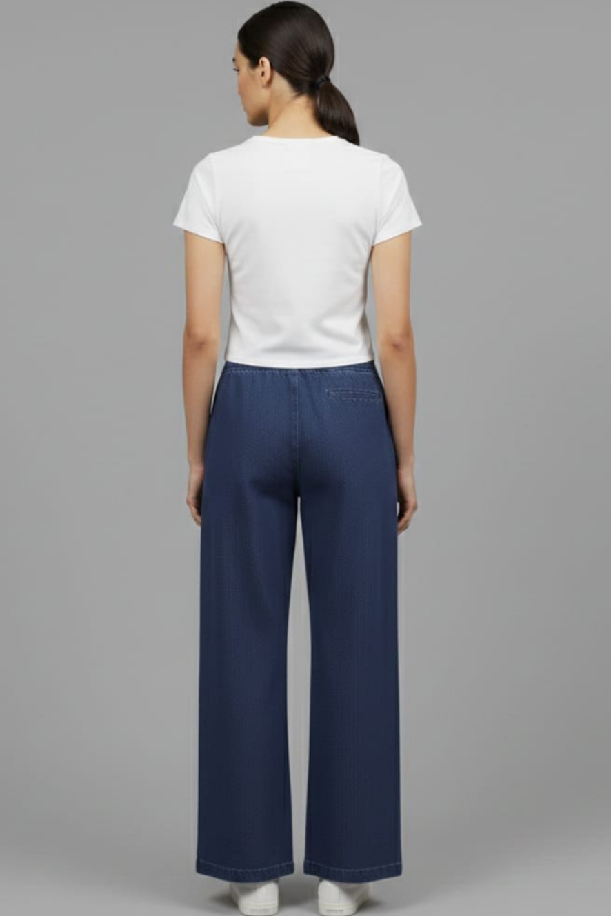 Dark Blue Denim Palazzo