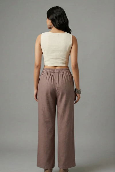 Dark Grey Muslin Palazzo