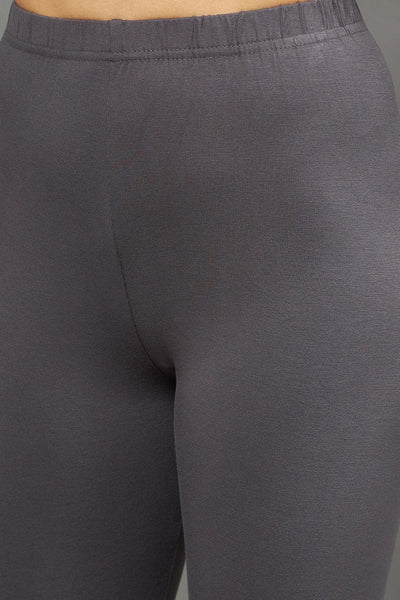 Dark Grey Viscose Ankle Legging