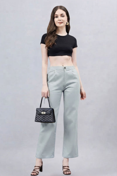Light Grey Bell Bottom Pants