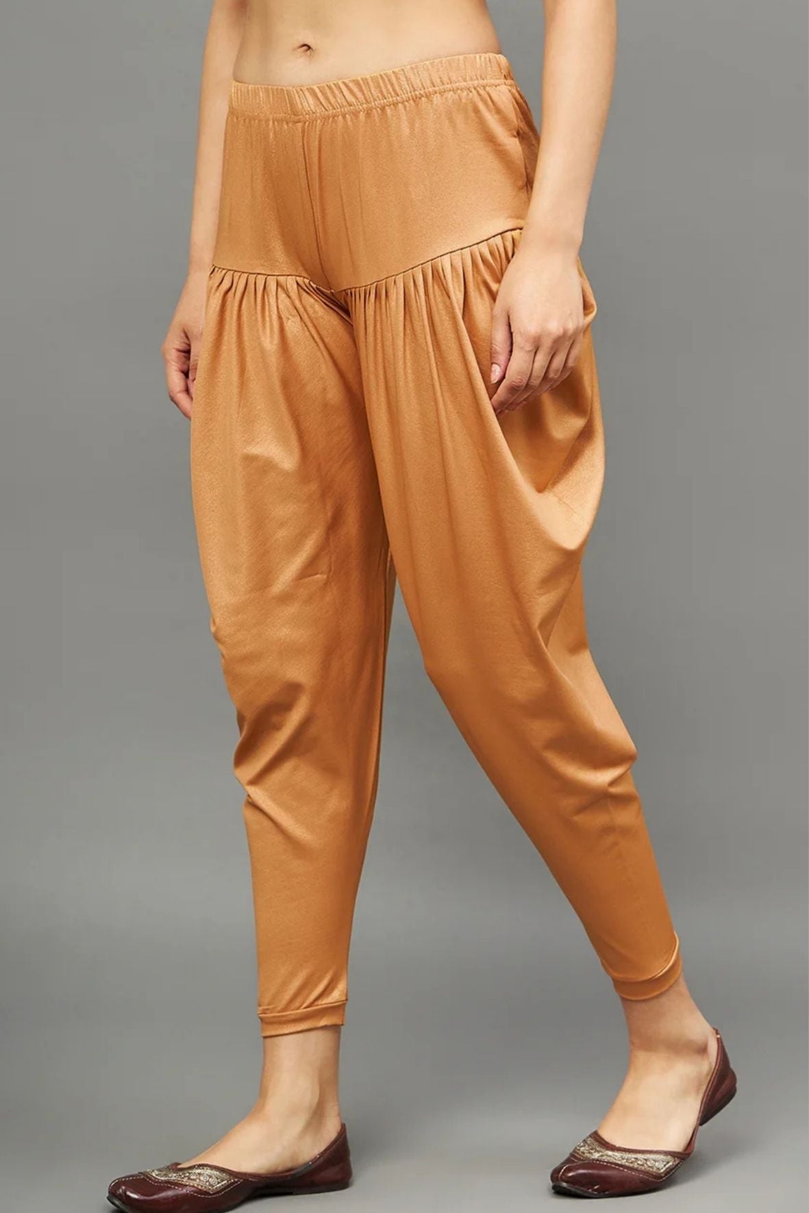 Gold Shimmer Dhoti Pants