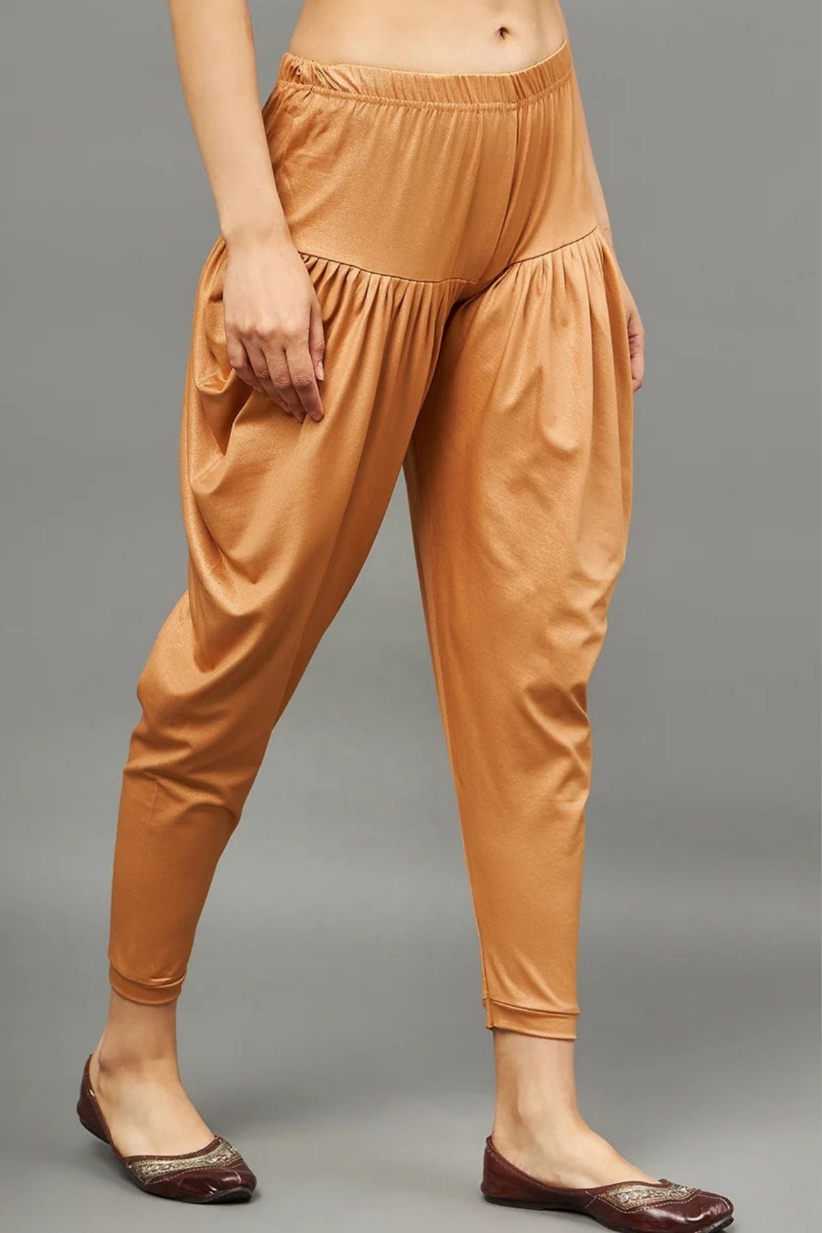 Gold Shimmer Dhoti Pants