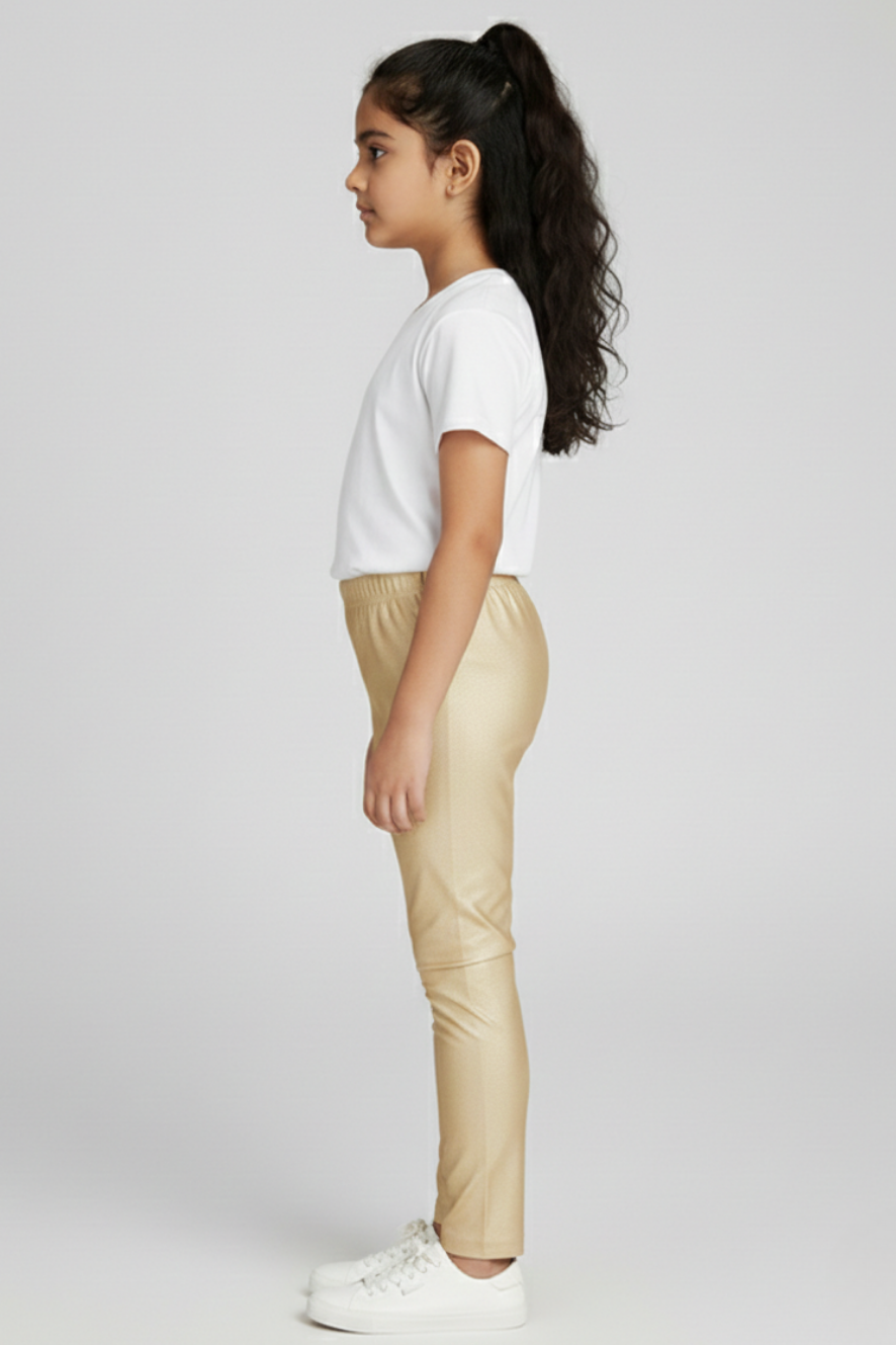 Gold Metallic Leggings